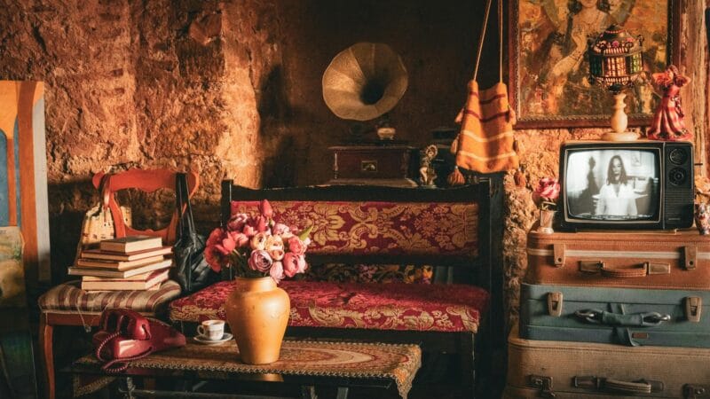 Turkish drama series actors in a romantic scene with Istanbul skyline in the background