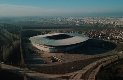 Futuristic stadium design representing Saudi Arabia's FIFA World Cup 2034 venues