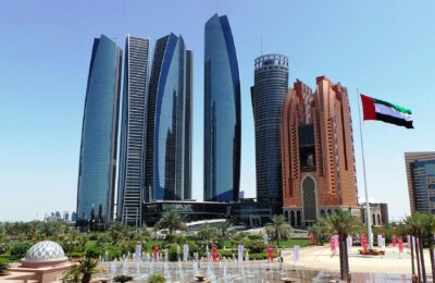 Gulf cities skyline real estate panorama
