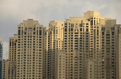 View from a luxury residential apartment in Dubai Marina showcasing the city's expat housing landscape