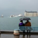 Turkish drama romantic scene with Istanbul Bosphorus background